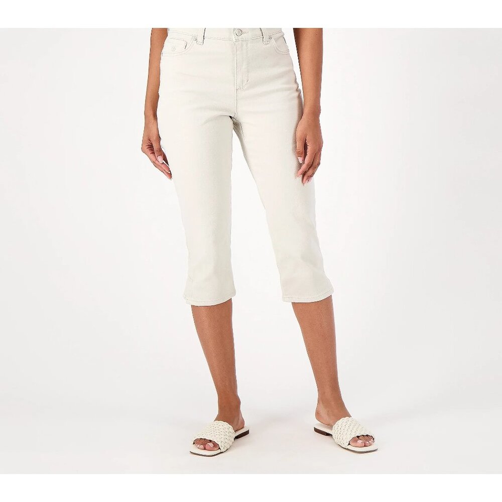 Gloria Vanderbilt Amanda Capri Size 18 Classic Rise Hug Me Stretch Stonewood NEW